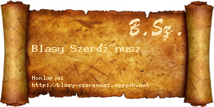 Blasy Szerénusz névjegykártya